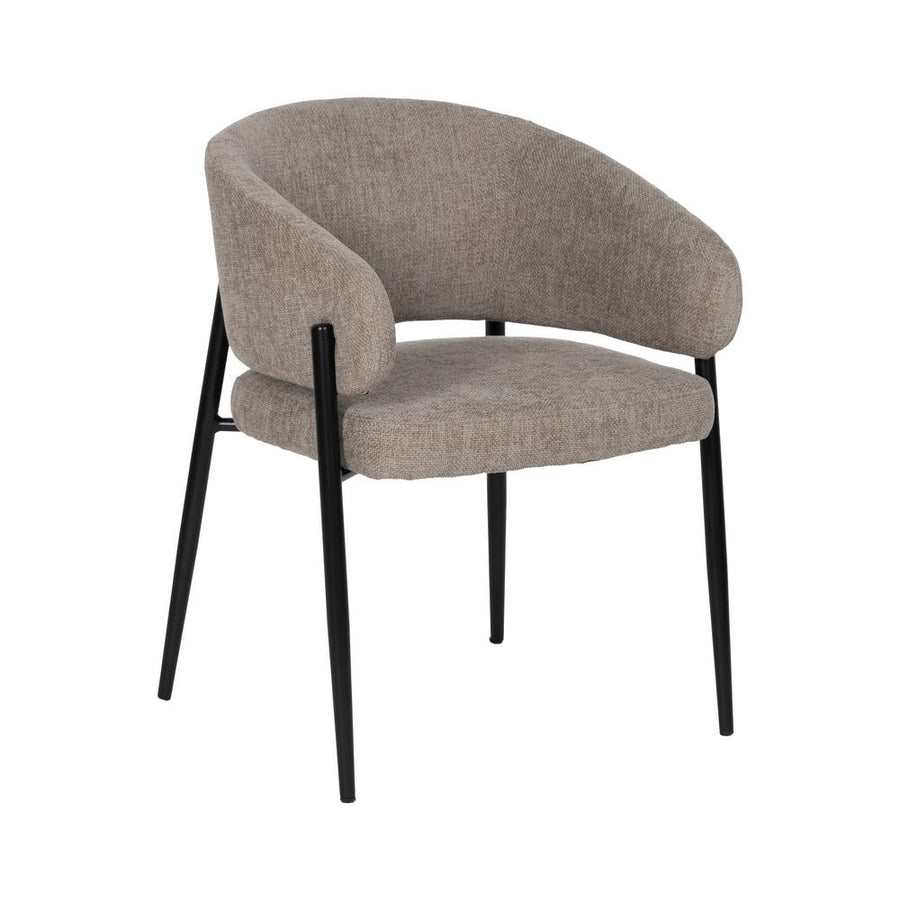 Mercury Taupe Fabric & Metal Chair
