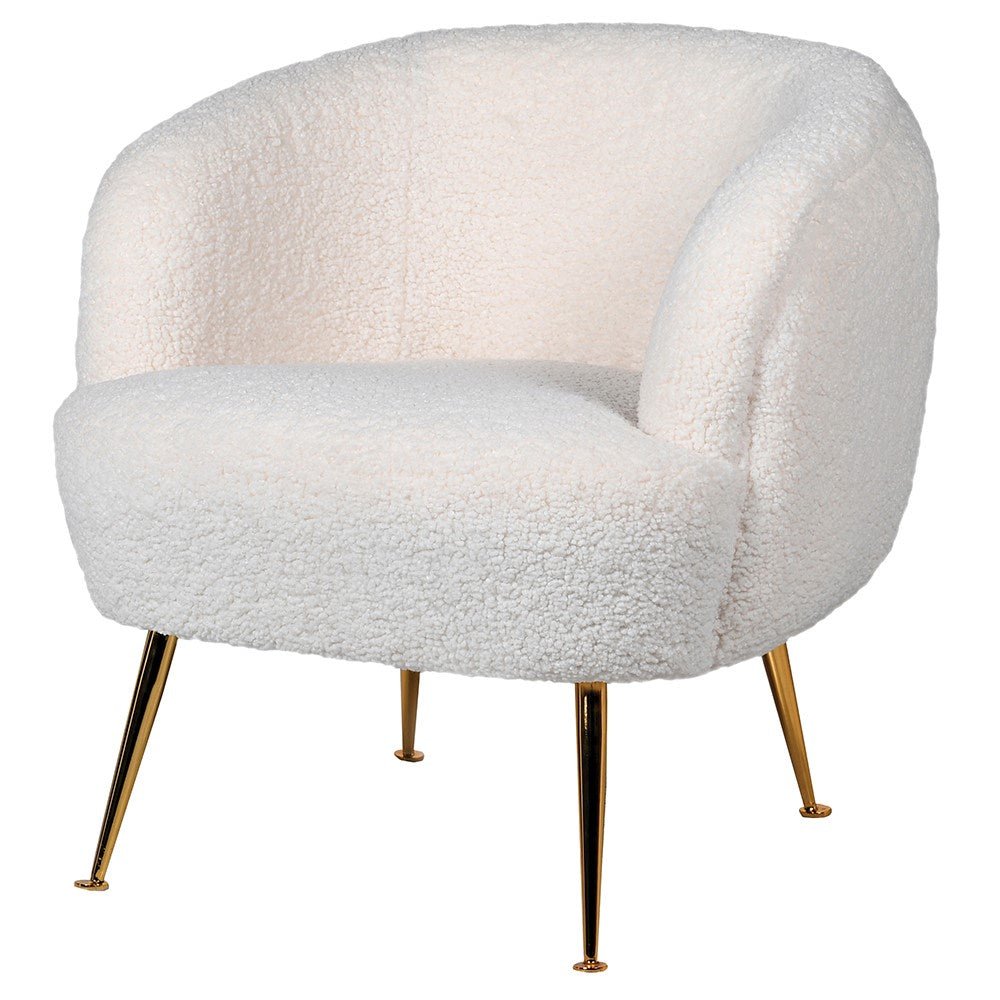 Merino Club Chair with Gold Legs