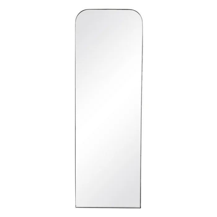 Round Corners Black Frame Elongated Mirror