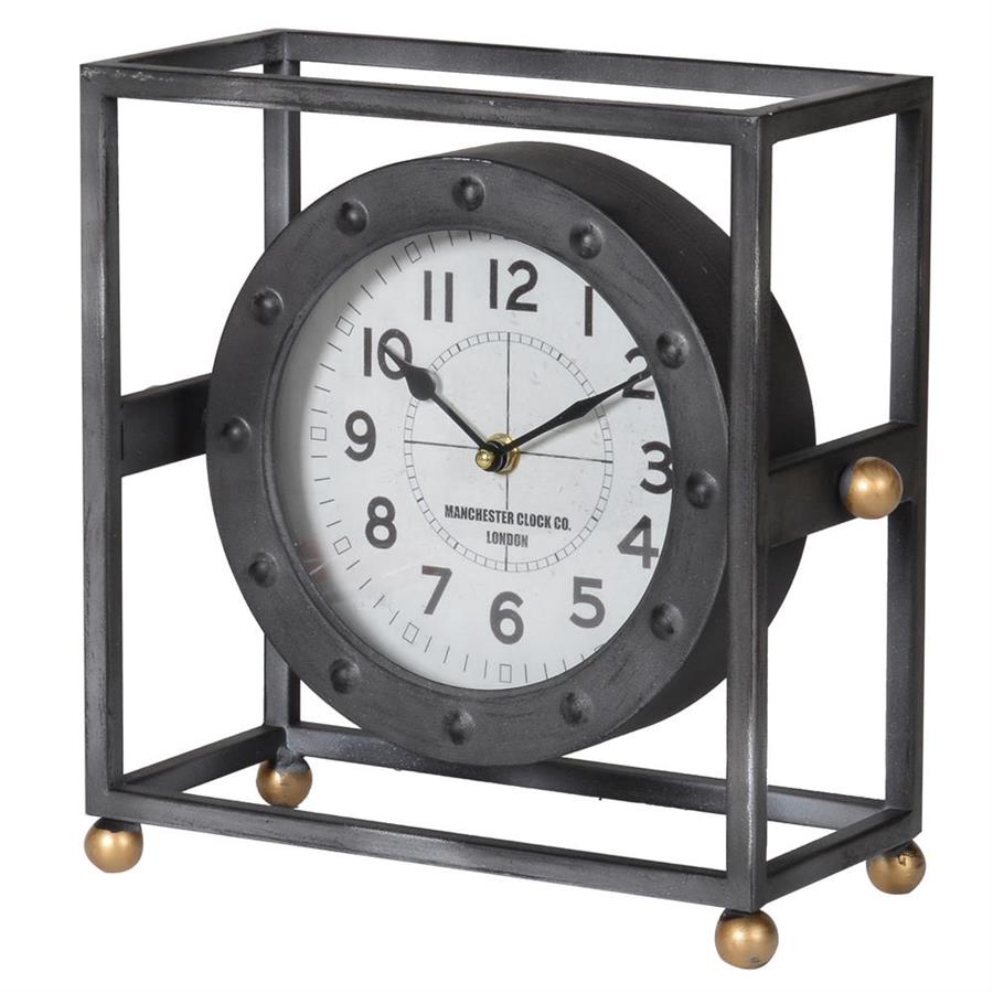 Elegant Metal Frame Mantle Clock