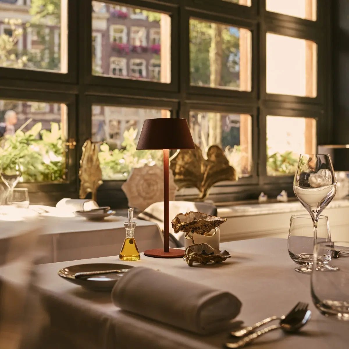 Milou Bronze Table lamp without Cable | Modern, Design & 3 Light modes - LUXONAS HOME