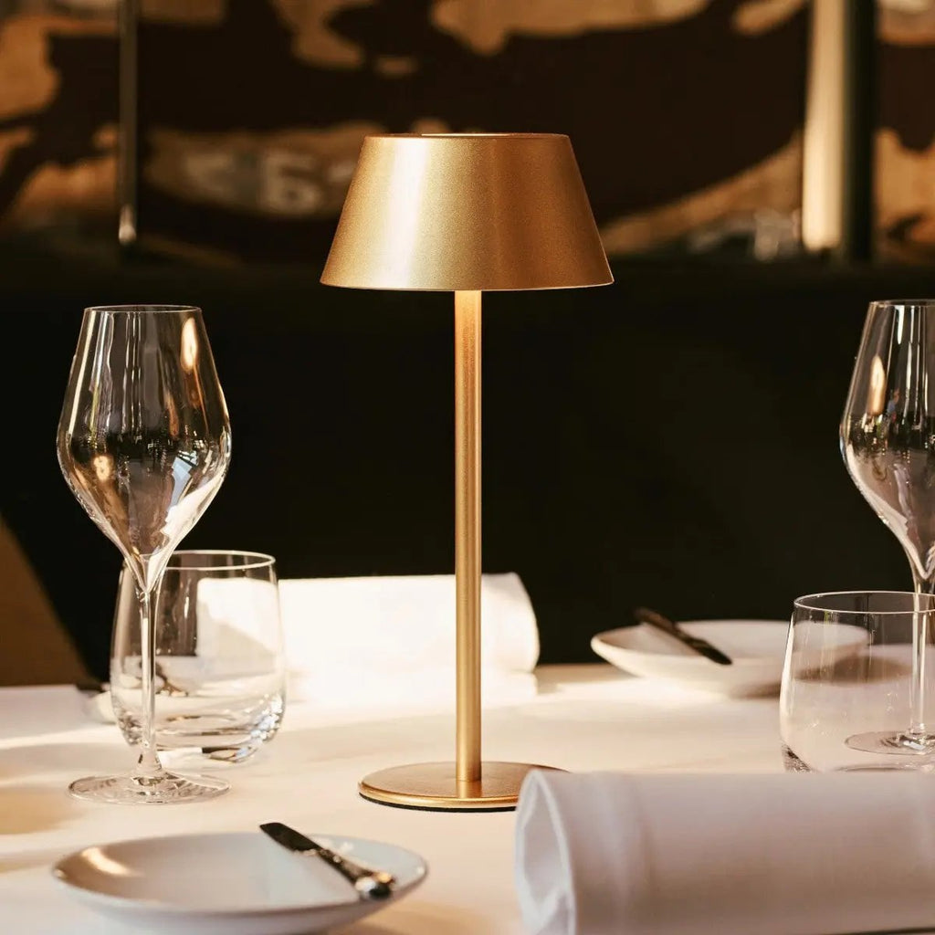 Milou Gold Table lamp without Cable | Modern, Design & 3 Light modes - LUXONAS HOME