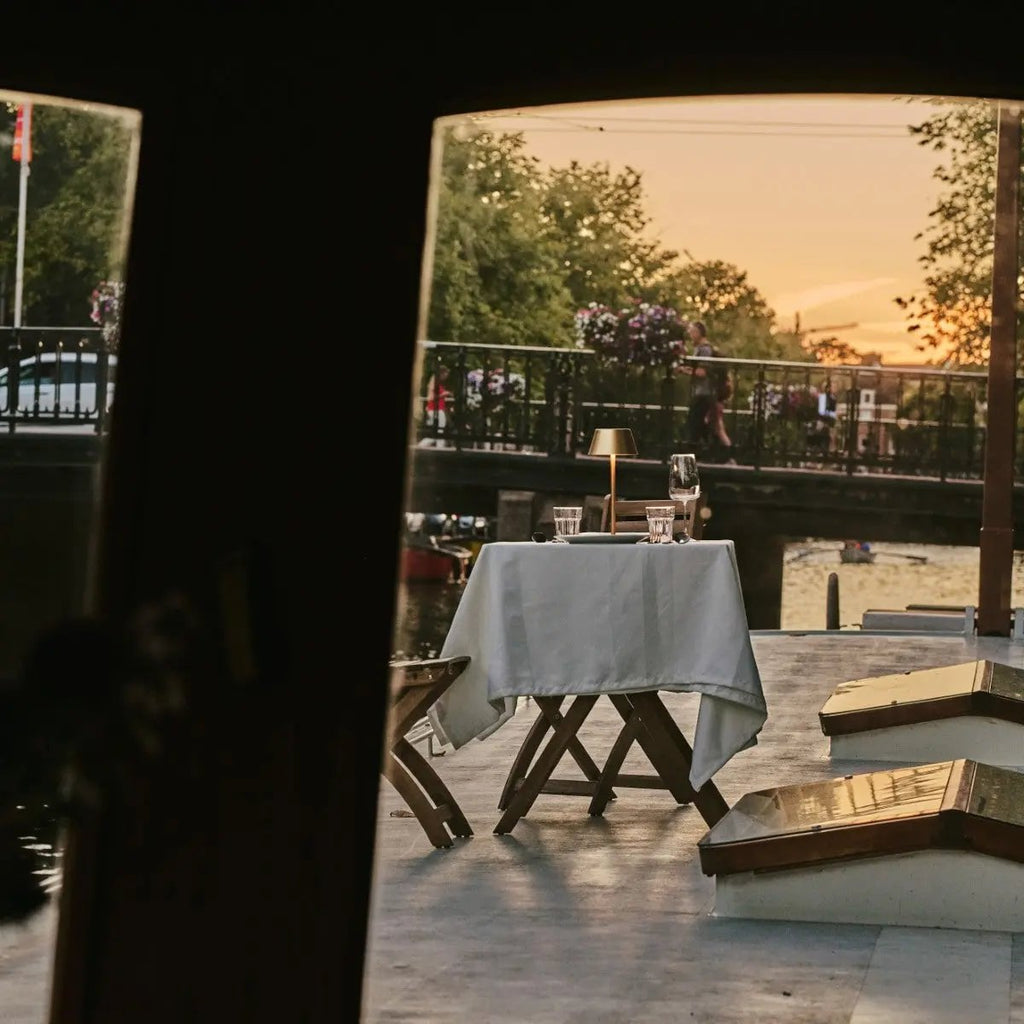 Milou Gold Table lamp without Cable | Modern, Design & 3 Light modes - LUXONAS HOME