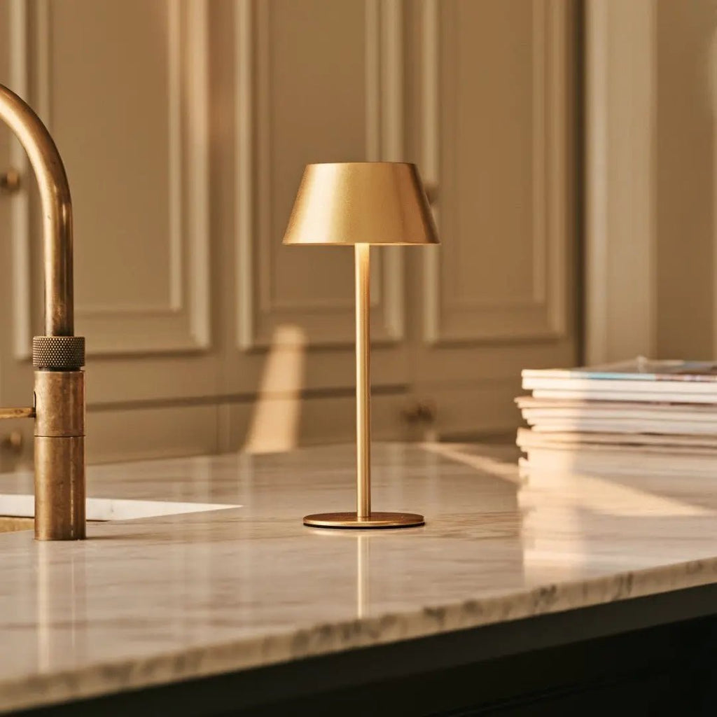 Milou Gold Table lamp without Cable | Modern, Design & 3 Light modes - LUXONAS HOME