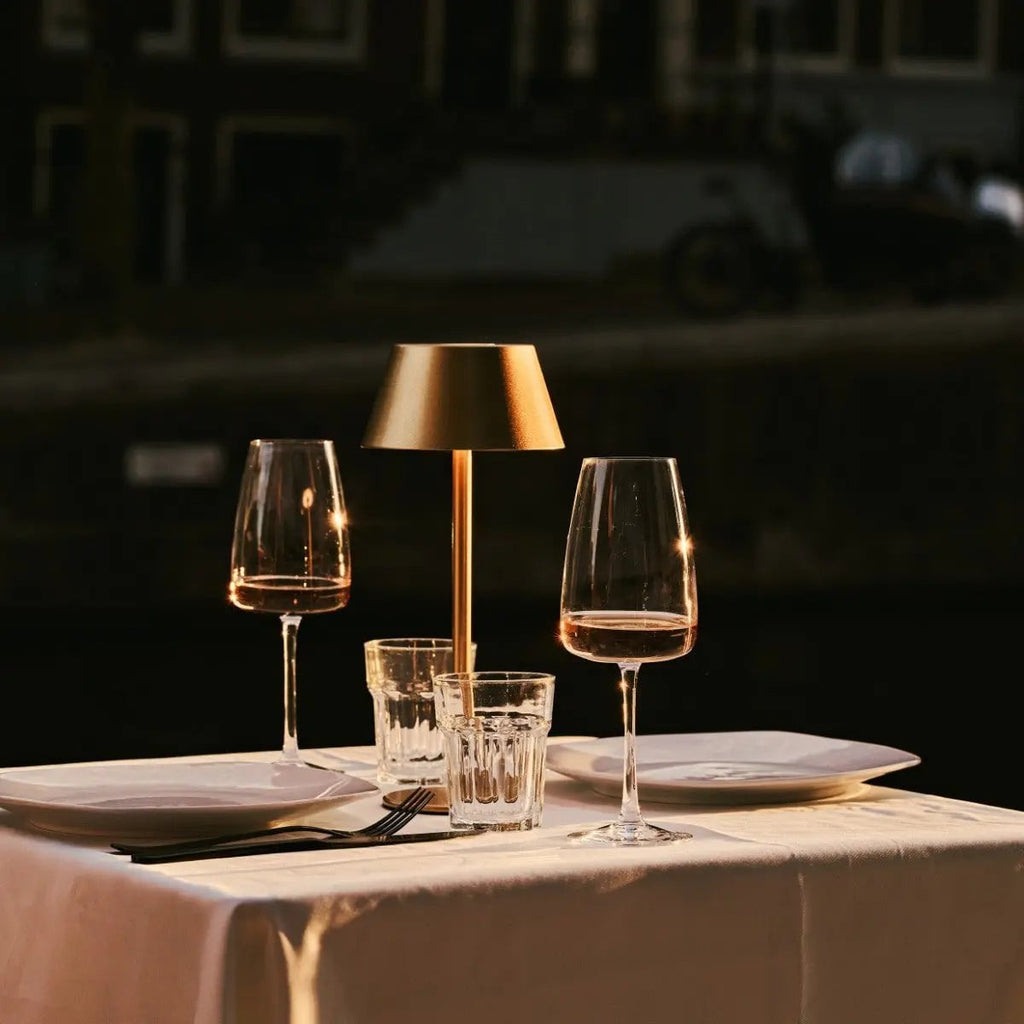 Milou Gold Table lamp without Cable | Modern, Design & 3 Light modes - LUXONAS HOME