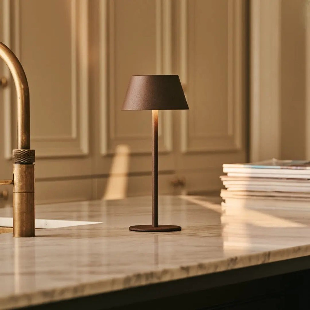 Milou Mocha Brown Table lamp without cable | Modern, Design & 3 Light modes - LUXONAS HOME