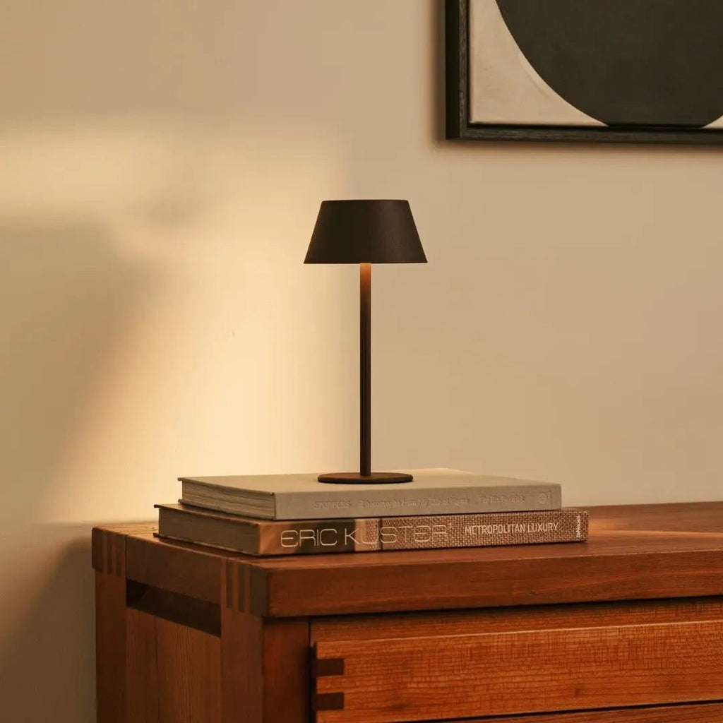 Milou Mocha Brown Table lamp without cable | Modern, Design & 3 Light modes - LUXONAS HOME