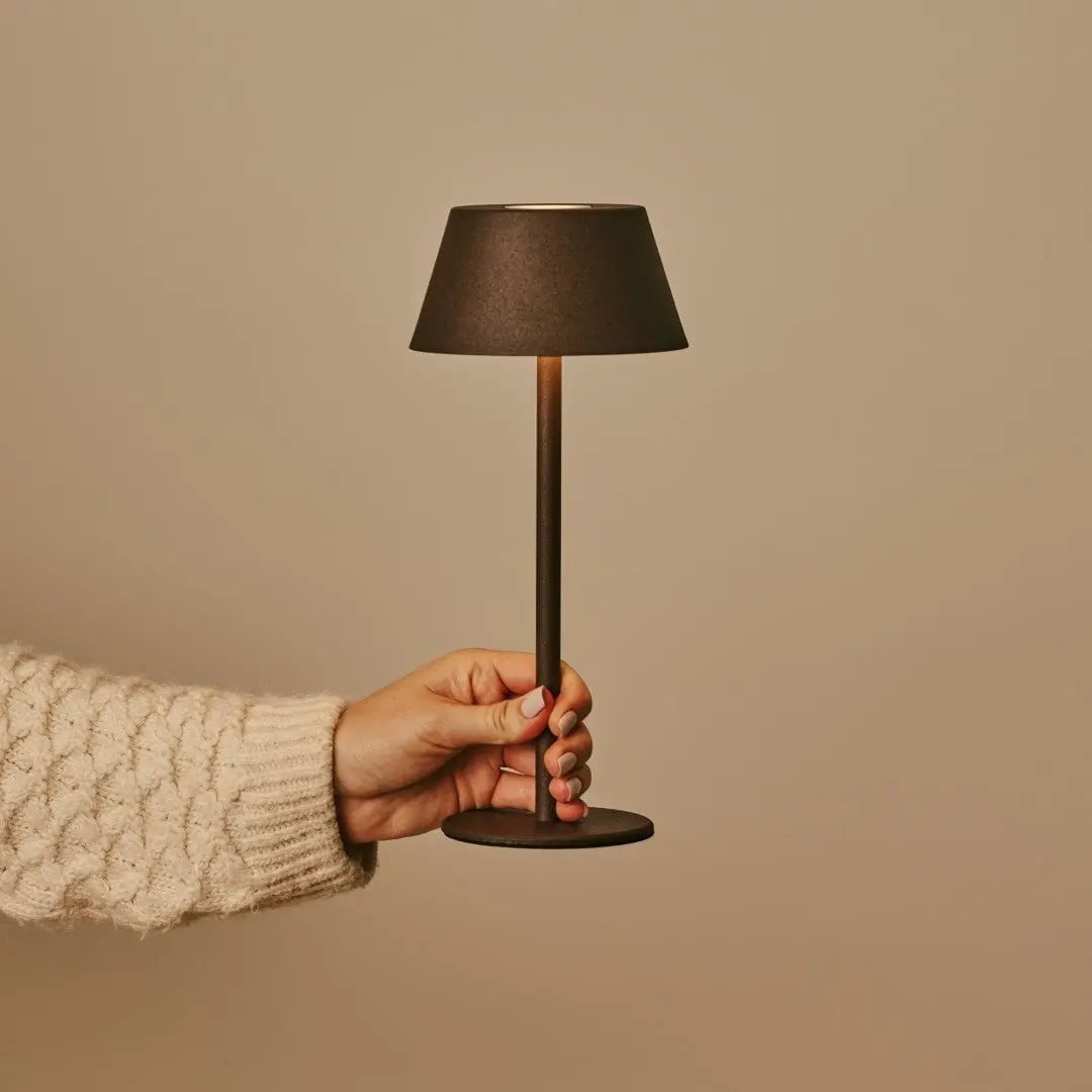 Milou Mocha Brown Table lamp without cable | Modern, Design & 3 Light modes - LUXONAS HOME