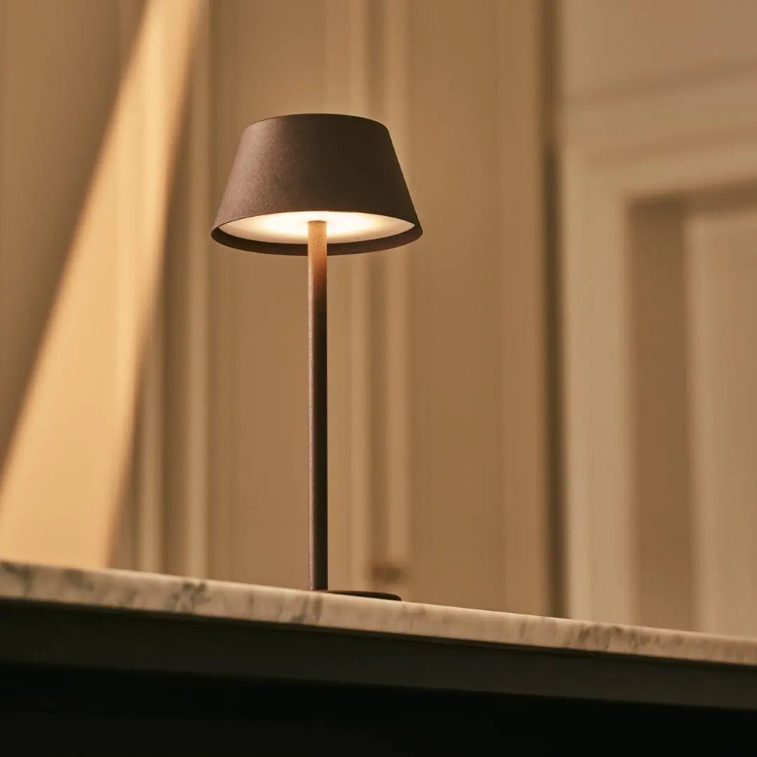 Milou Mocha Brown Table lamp without cable | Modern, Design & 3 Light modes - LUXONAS HOME