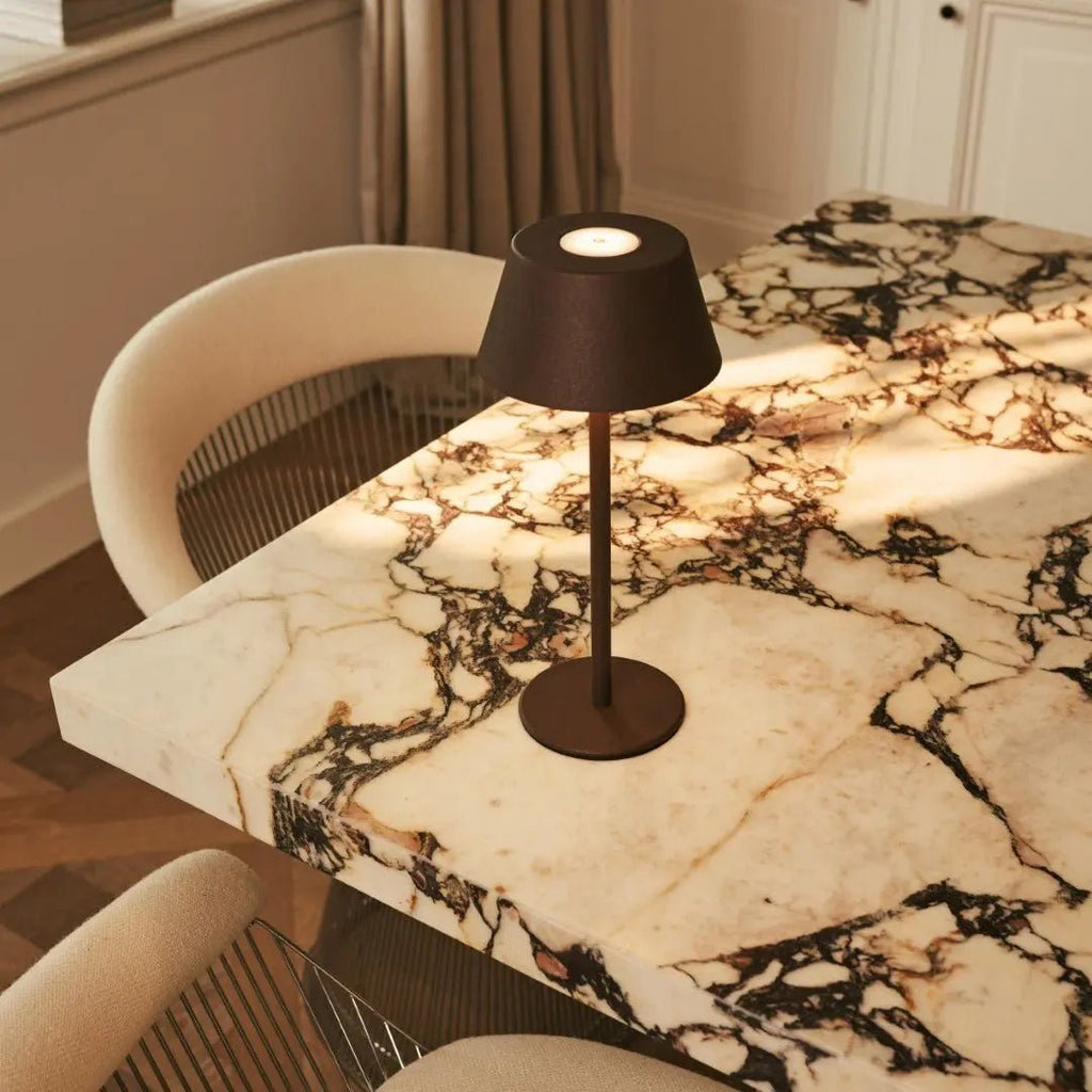 Milou Mocha Brown Table lamp without cable | Modern, Design & 3 Light modes - LUXONAS HOME