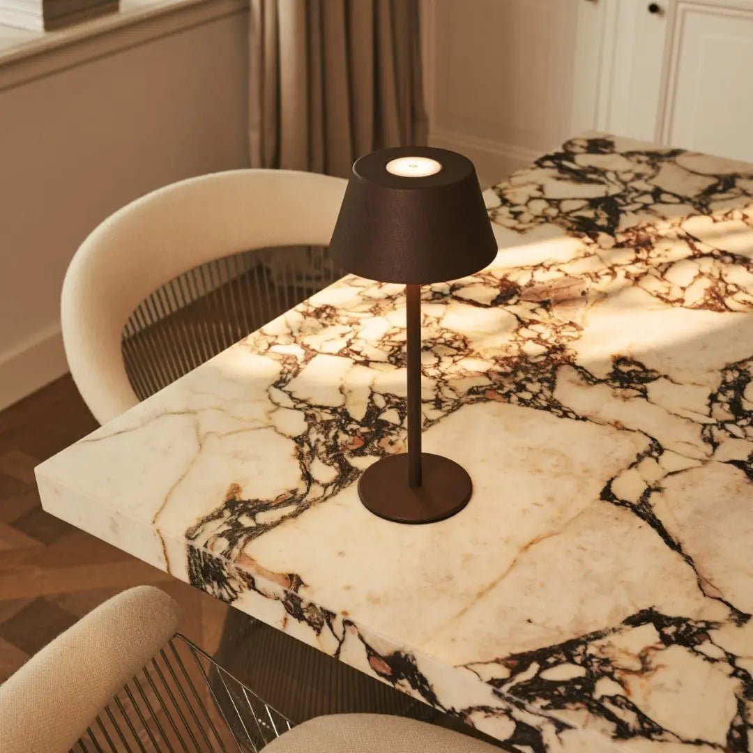 Milou Mocha Brown Table lamp without cable | Modern, Design & 3 Light modes - LUXONAS HOME