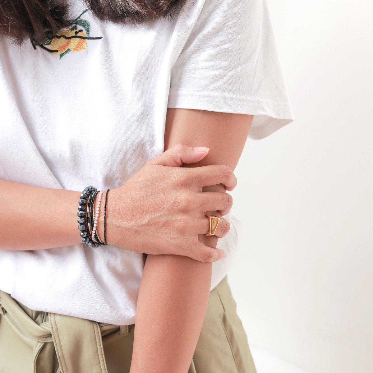 Minimalist 18k Gold - Plated Ring - 925 Silver Gold Vermeil Triangular Statement Ring - JIMBARAN - LUXONAS HOME