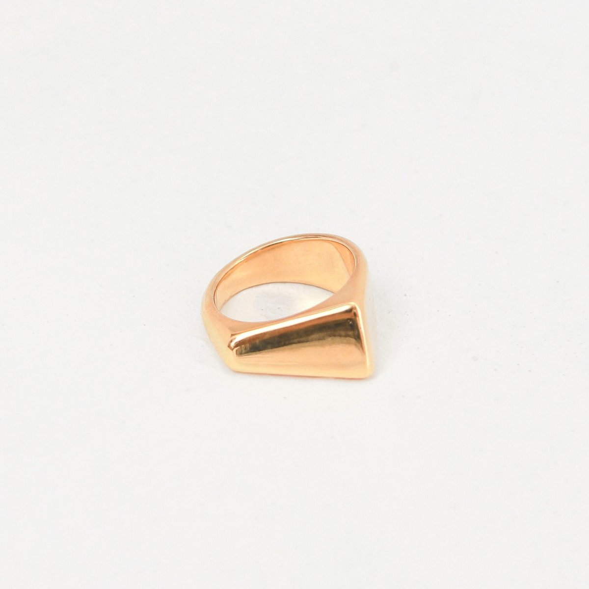 Minimalist 18k Gold - Plated Ring - 925 Silver Gold Vermeil Triangular Statement Ring - JIMBARAN - LUXONAS HOME