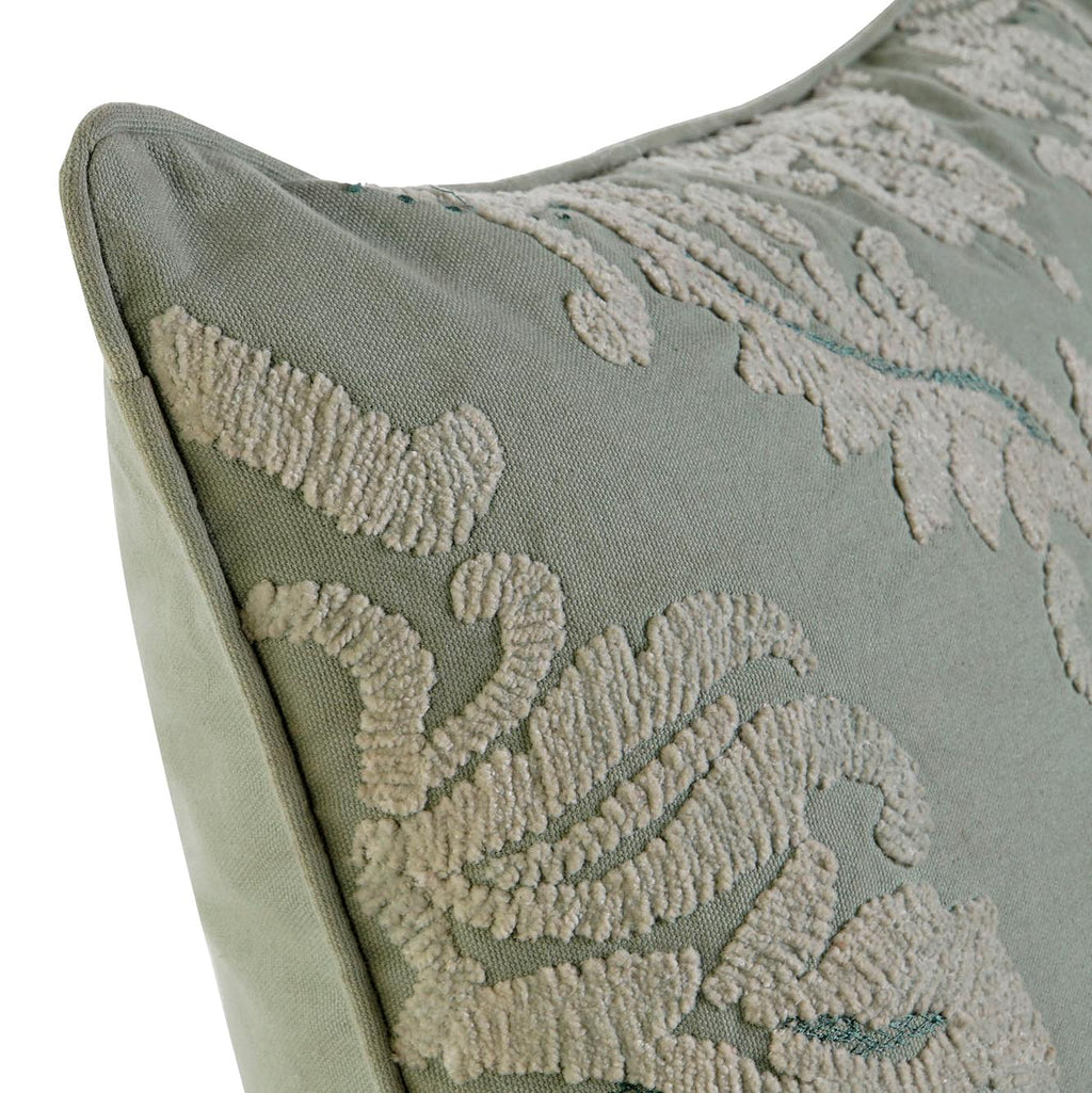 Mint Green Embroidered Cushion 60x40cm - LUXONAS