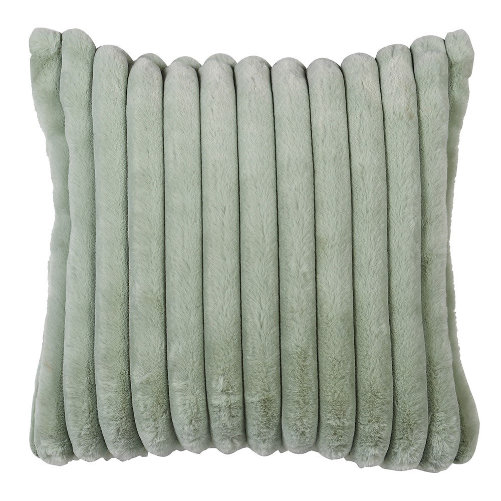 Mint Green Ribbed Cushion