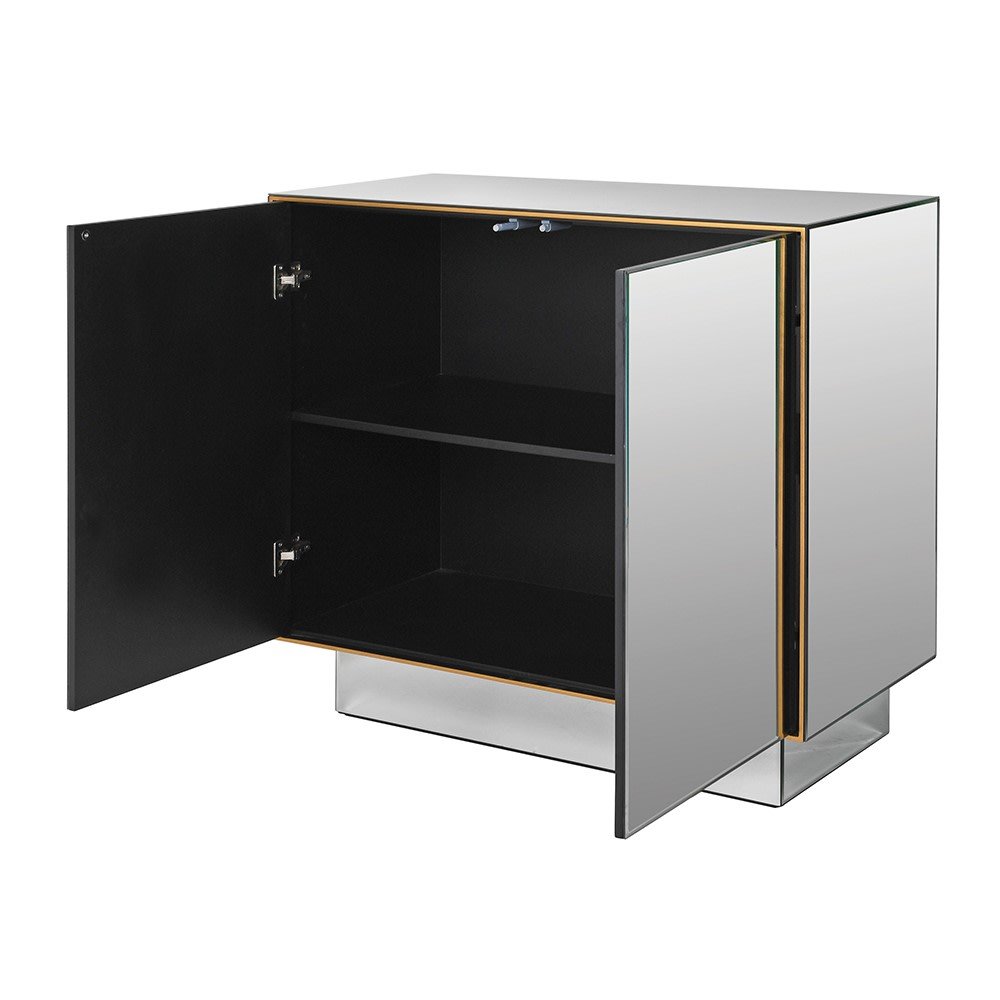 Mirrored 2 Door Cabinet - LUXONAS