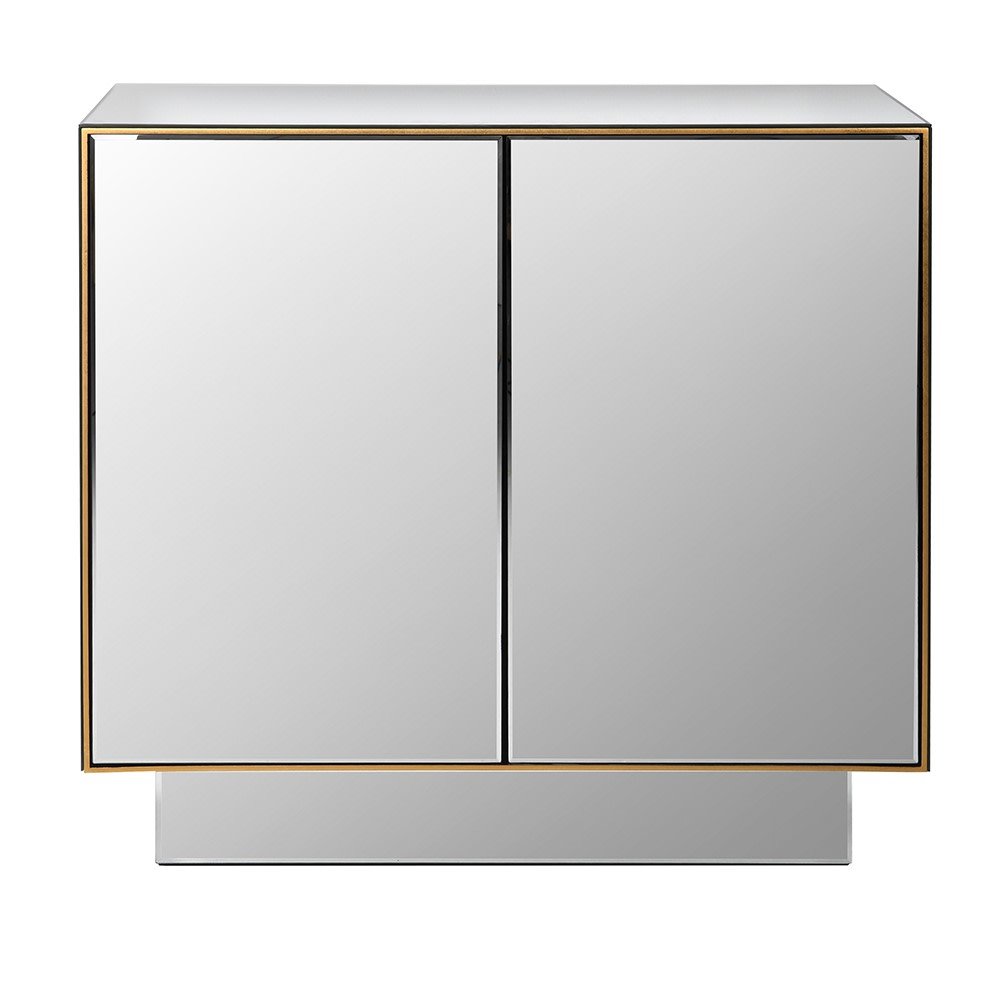 Mirrored 2 Door Cabinet - LUXONAS