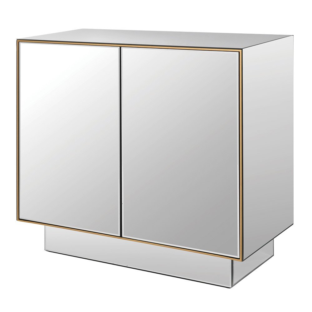 Mirrored 2 Door Cabinet - LUXONAS