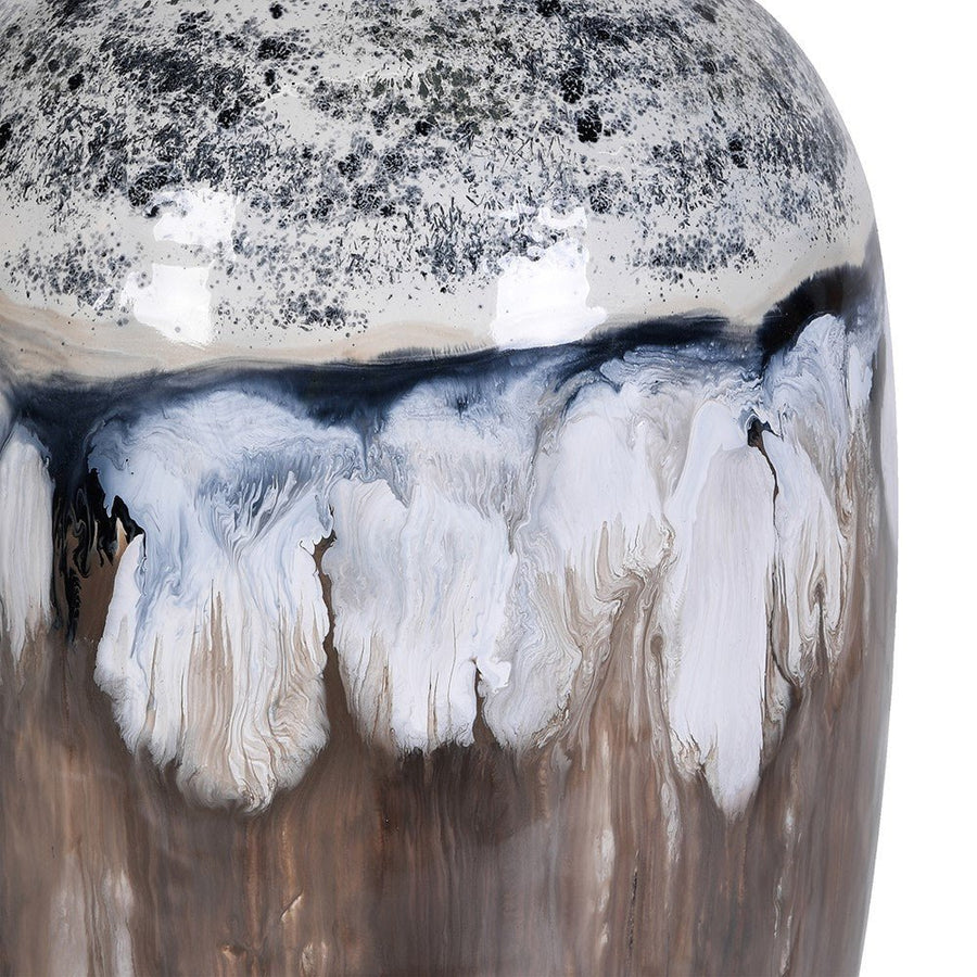 Misty Hue Fluted Vase