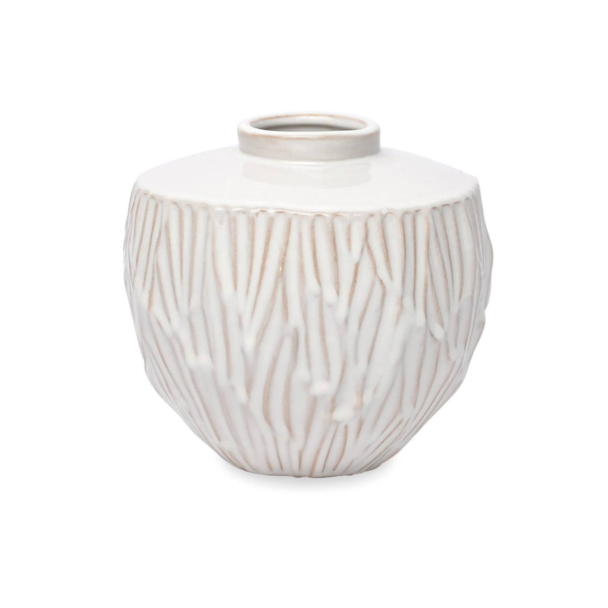 Monica Tall White Ceramic Vase