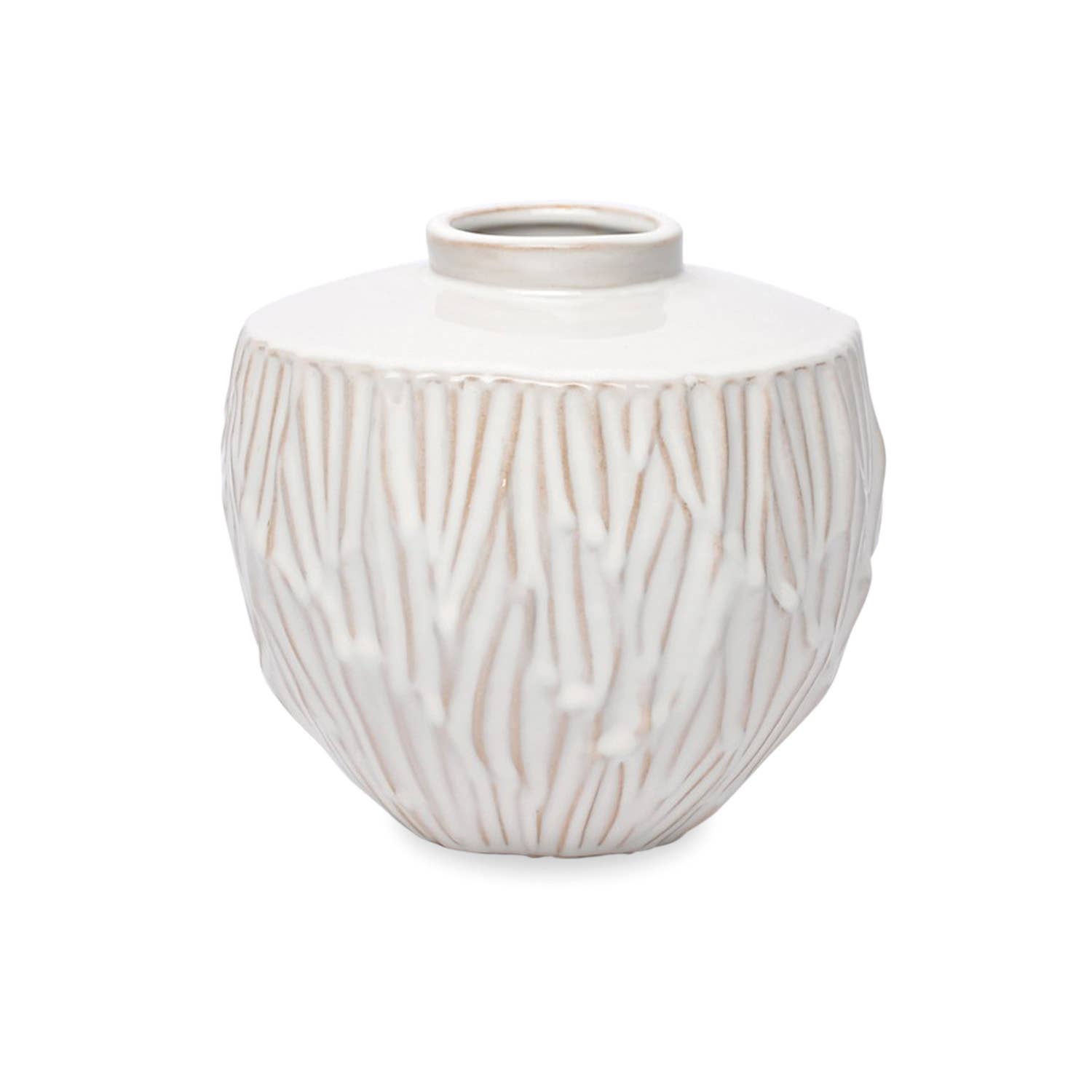 Monica Tall White Ceramic Vase