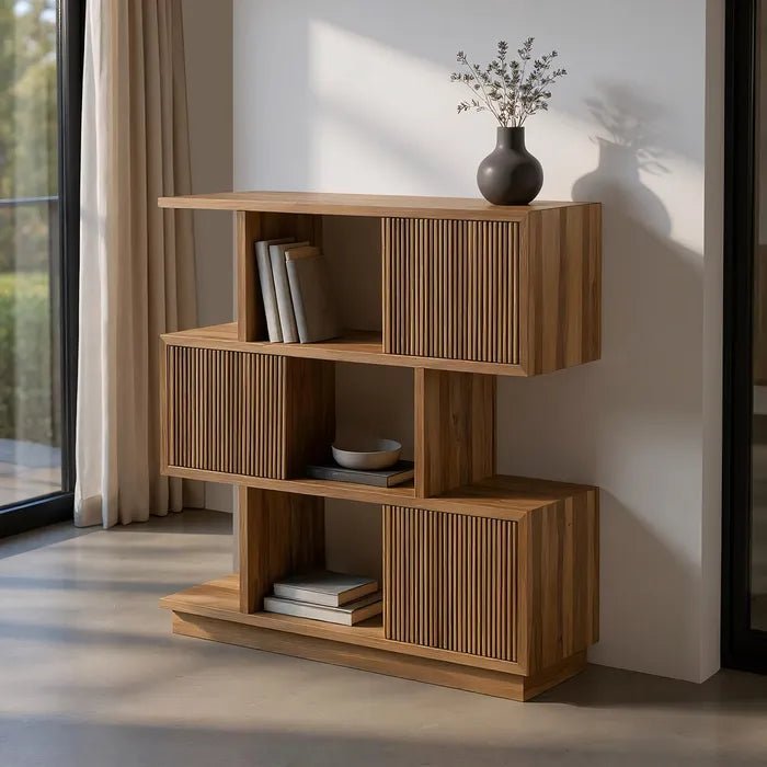 Montebel Teak Low Bookcase - LUXONAS