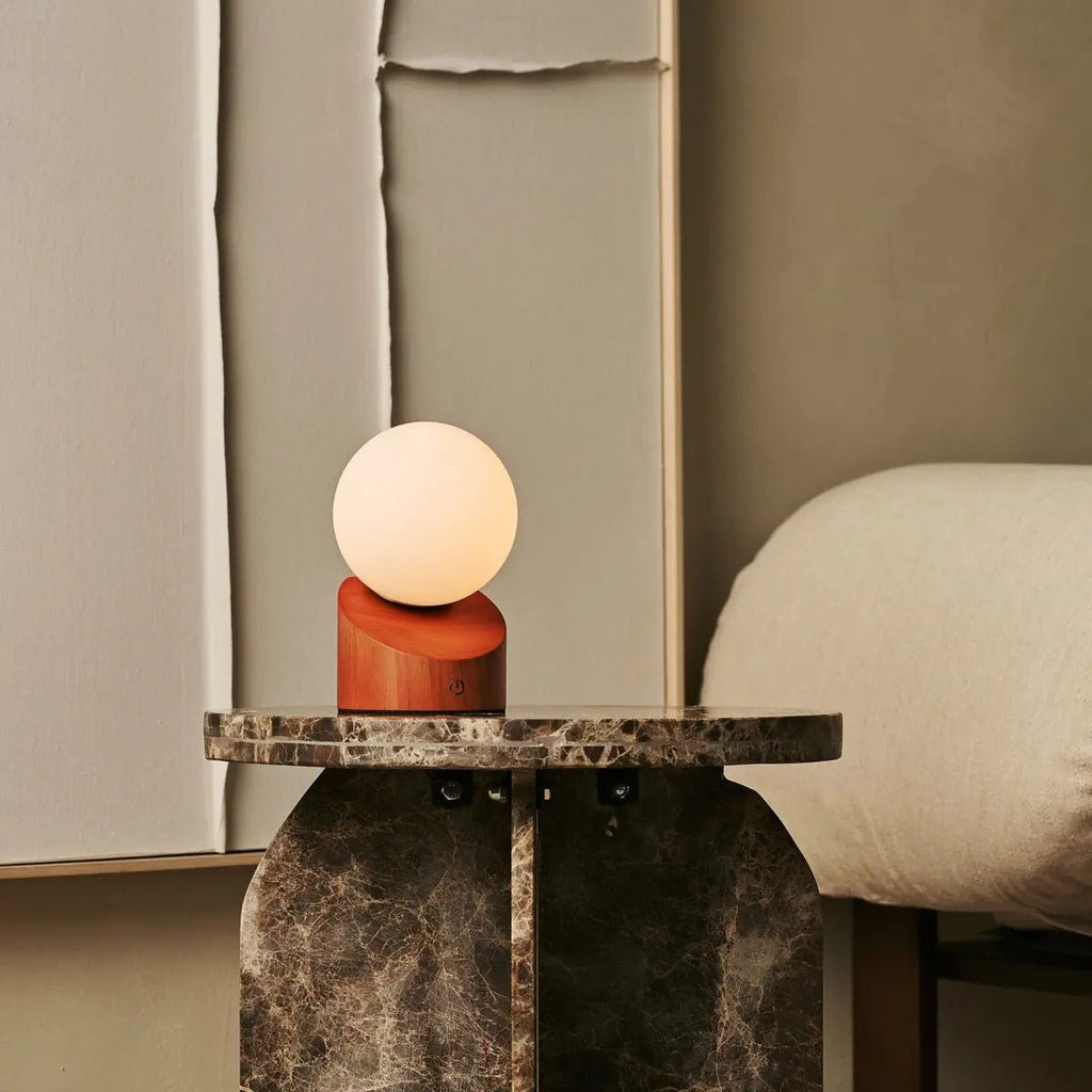 Morris Chestnut Brown Rechargeable Lamp | Stylish, Cordless & Sustainable Design - LUXONAS HOME