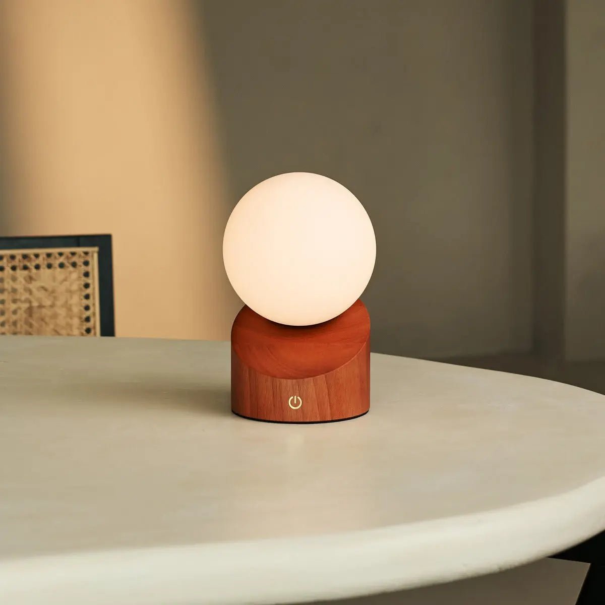 Morris Chestnut Brown Rechargeable Lamp | Stylish, Cordless & Sustainable Design - LUXONAS HOME