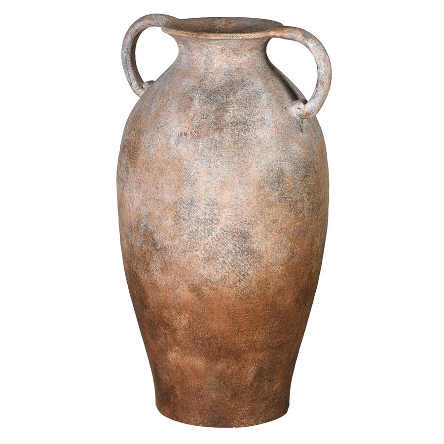 Tall Mottle Effect Ceramic 2-Handle Vase