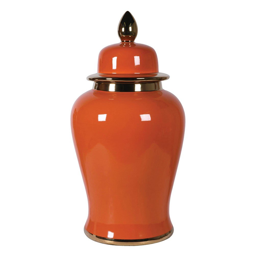 Naranja Lidded Ginger Jar - Elegant Ceramic Decor - LUXONAS