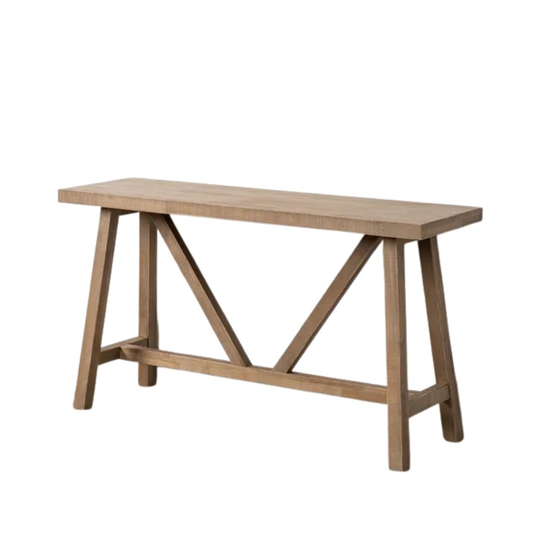 Natural Console Rubber Wood Table - LUXONAS