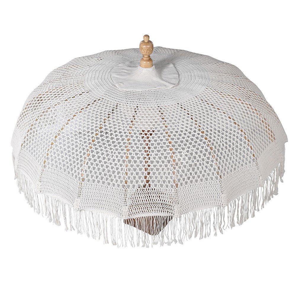 Natural Cotton Macrame Parasol - LUXONAS