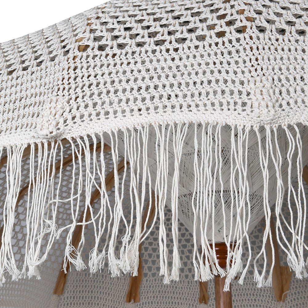 Natural Cotton Macrame Parasol - LUXONAS