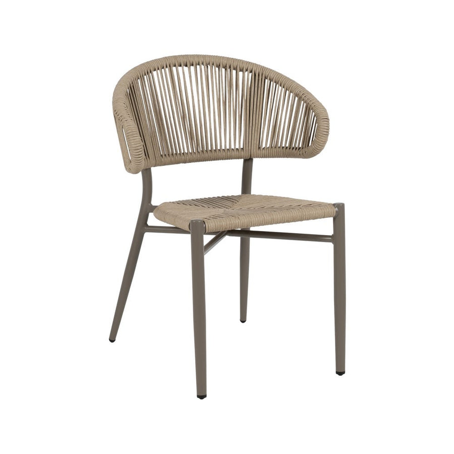 Natural Grey PE Rattan and Aluminum Outdoor Chair