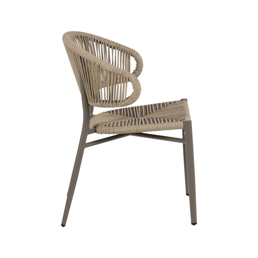 Natural Grey PE Rattan and Aluminum Outdoor Chair