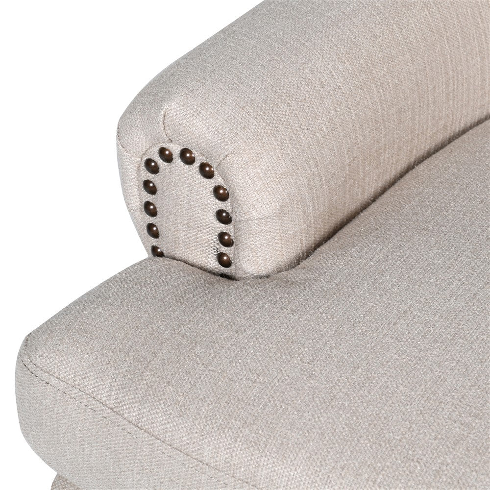 Natural Linen Armchair - LUXONAS
