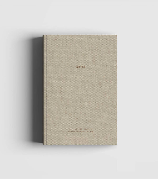 Natural Linen & Dark Brown Notebook
