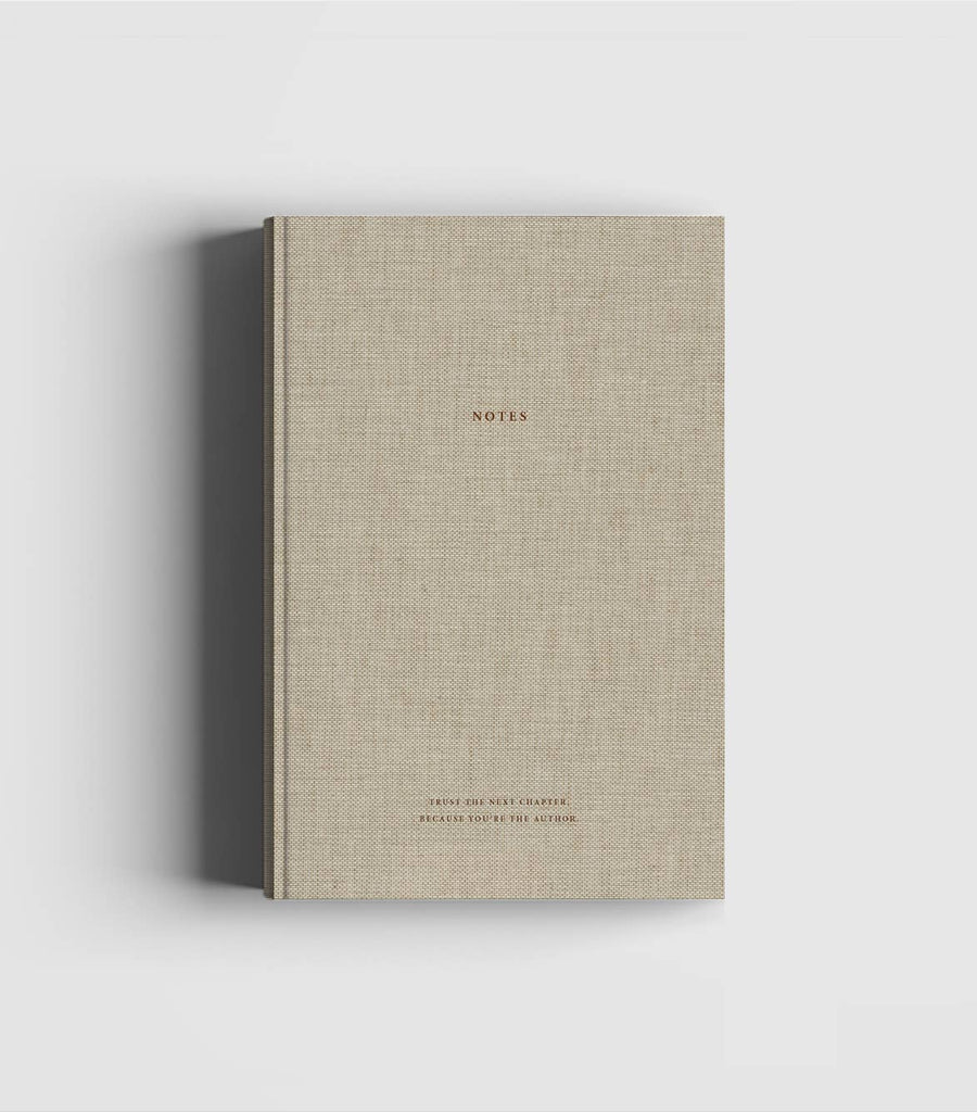 Natural Linen & Dark Brown Notebook