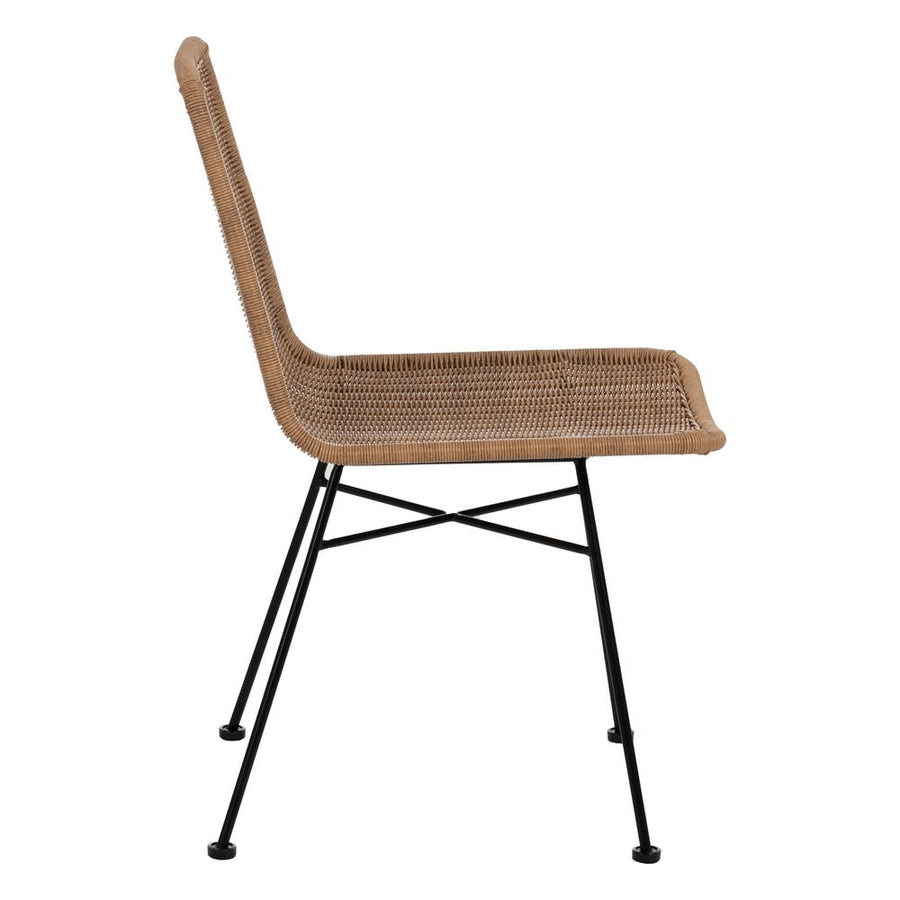 Natural PE-Steel Chair for Indoor Use
