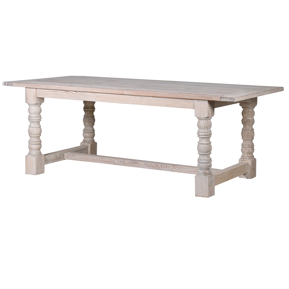 Natural Refectory Table - Handcrafted Old Pine Dining Table - LUXONAS
