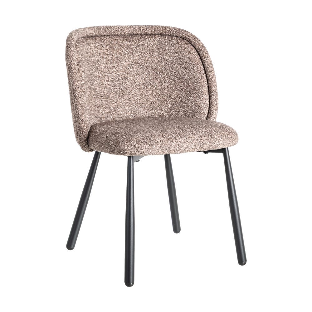 Nest Marbled Taupe Fabric-Metal Chair