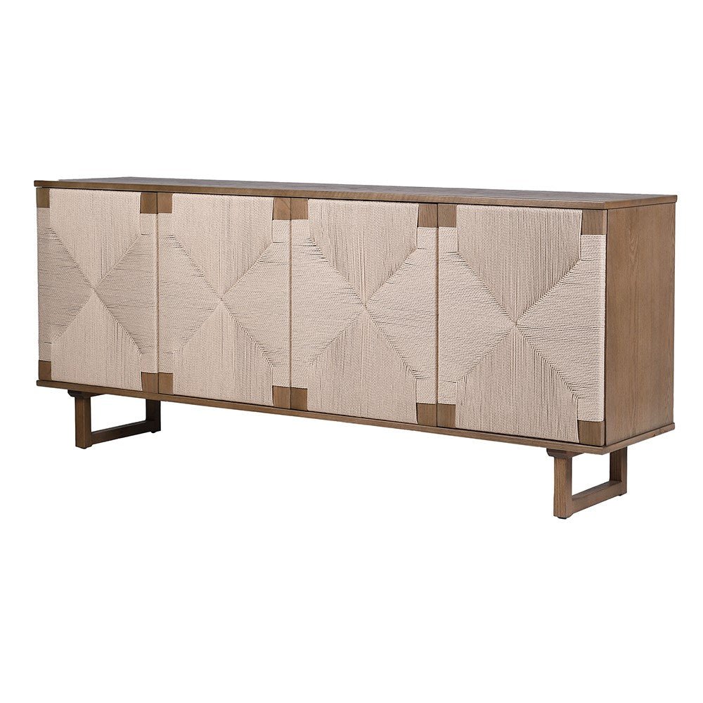 Newo Sideboard - Oak & Oak Veneer Storage Solution - LUXONAS