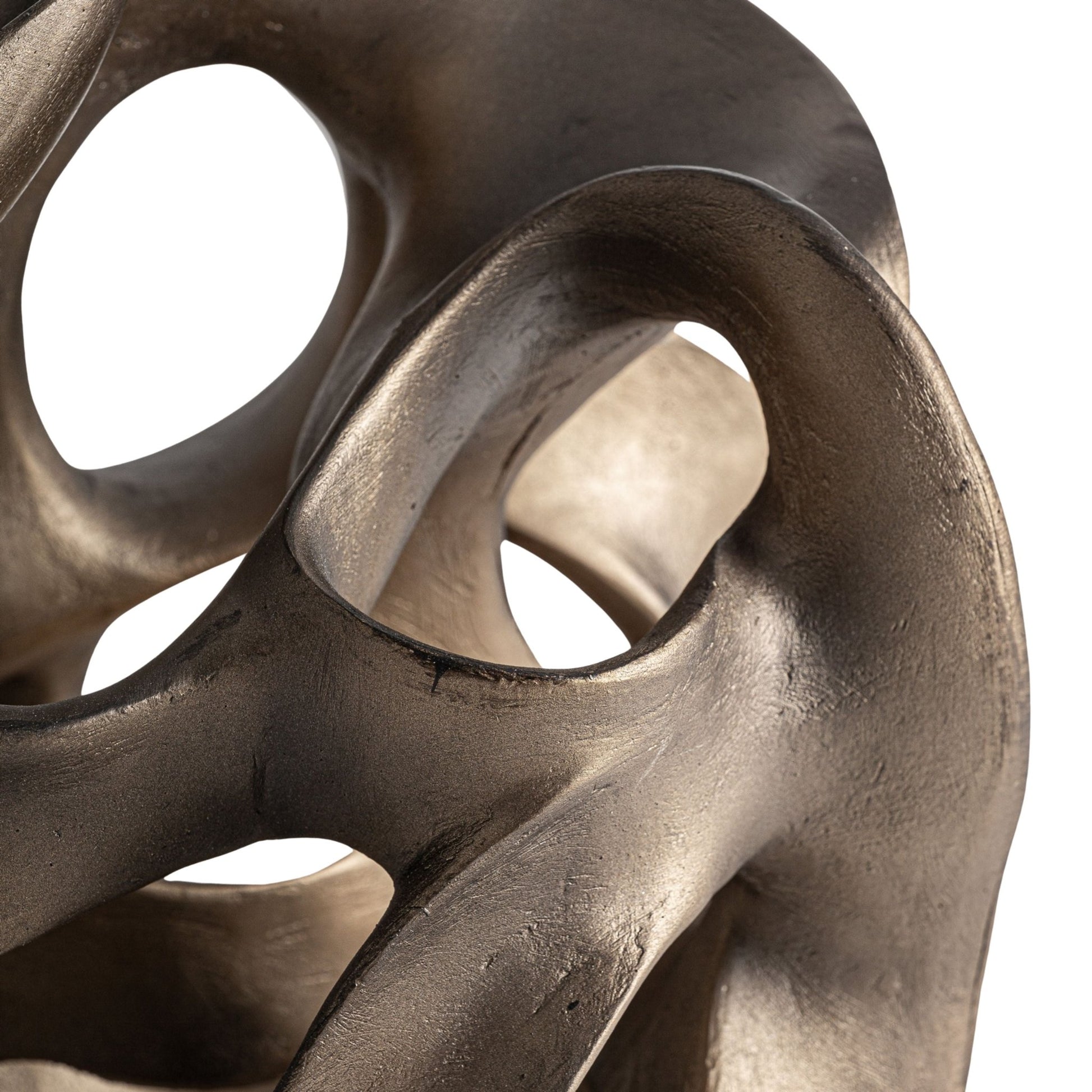 Niaru Decor Figure - Contemporary Resin Sculpture in Gold Finish - LUXONAS