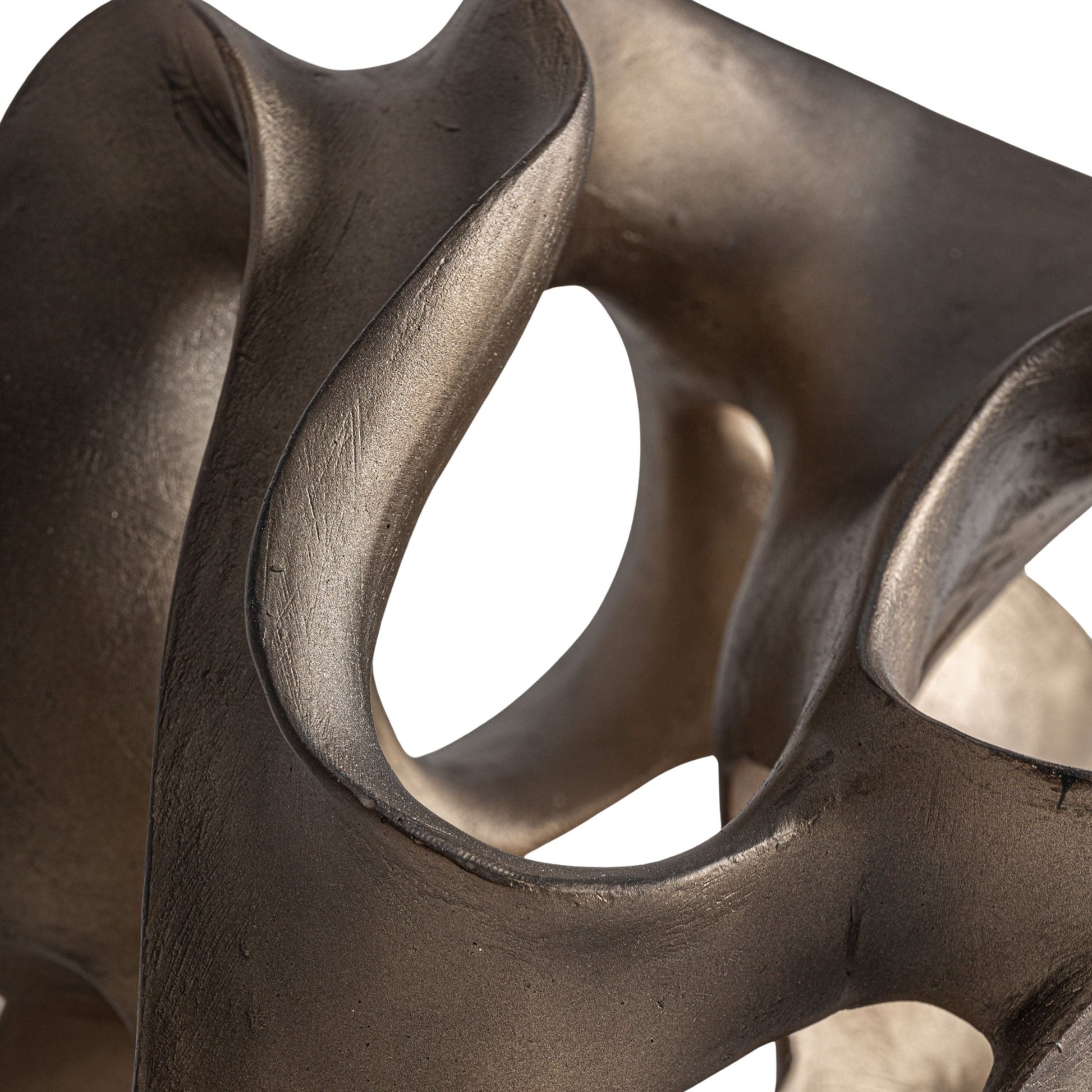 Niaru Decor Figure - Contemporary Resin Sculpture in Gold Finish - LUXONAS