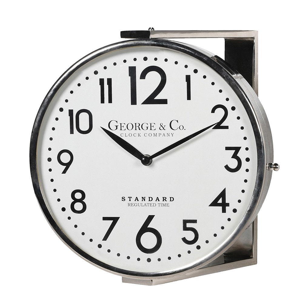 Nickel Wall Station Clock - LUXONAS