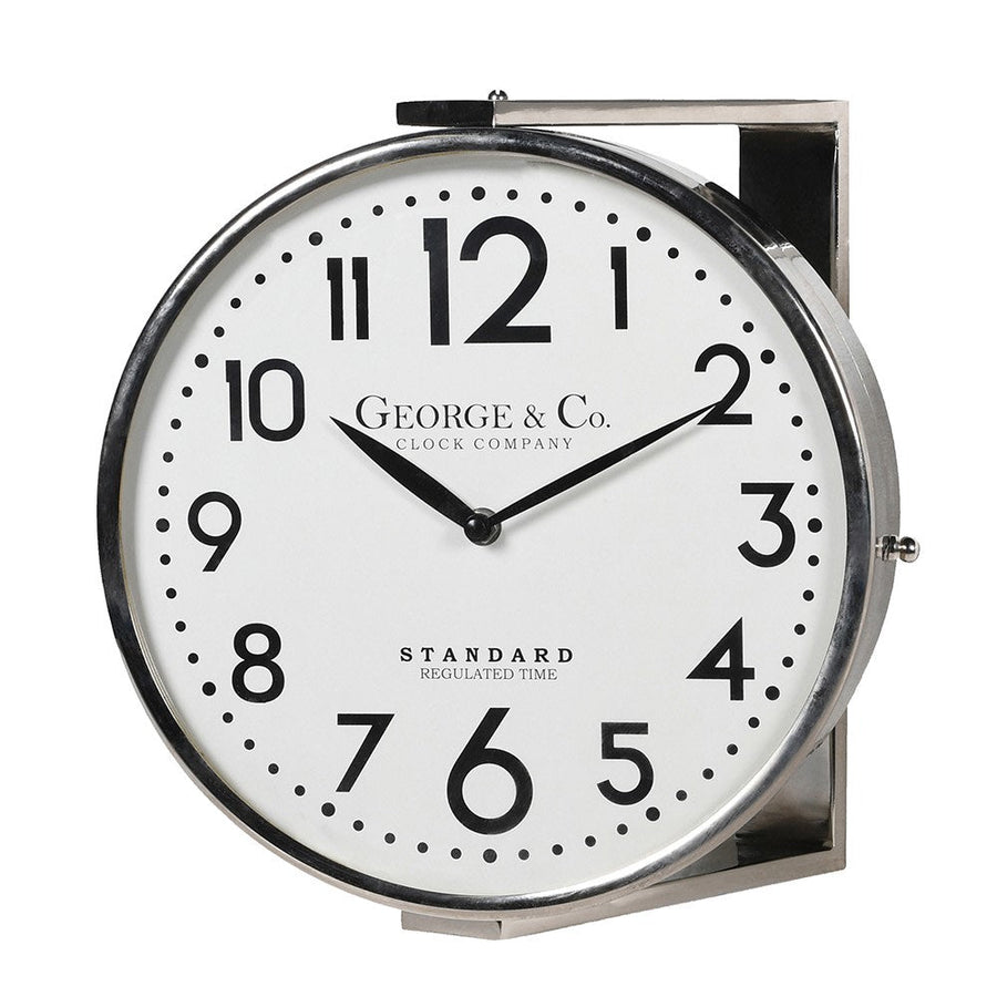 Nickel Wall Station Clock
