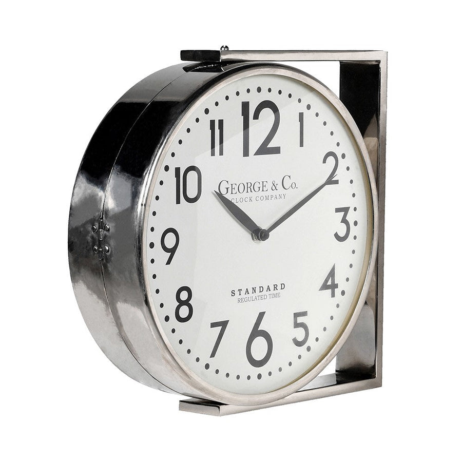 Nickel Wall Station Clock