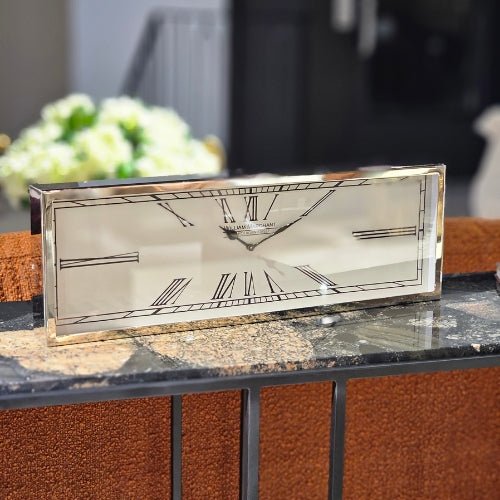 Nickle Roman Numeral Clock - Stylish Timepiece for Any Space - LUXONAS HOME