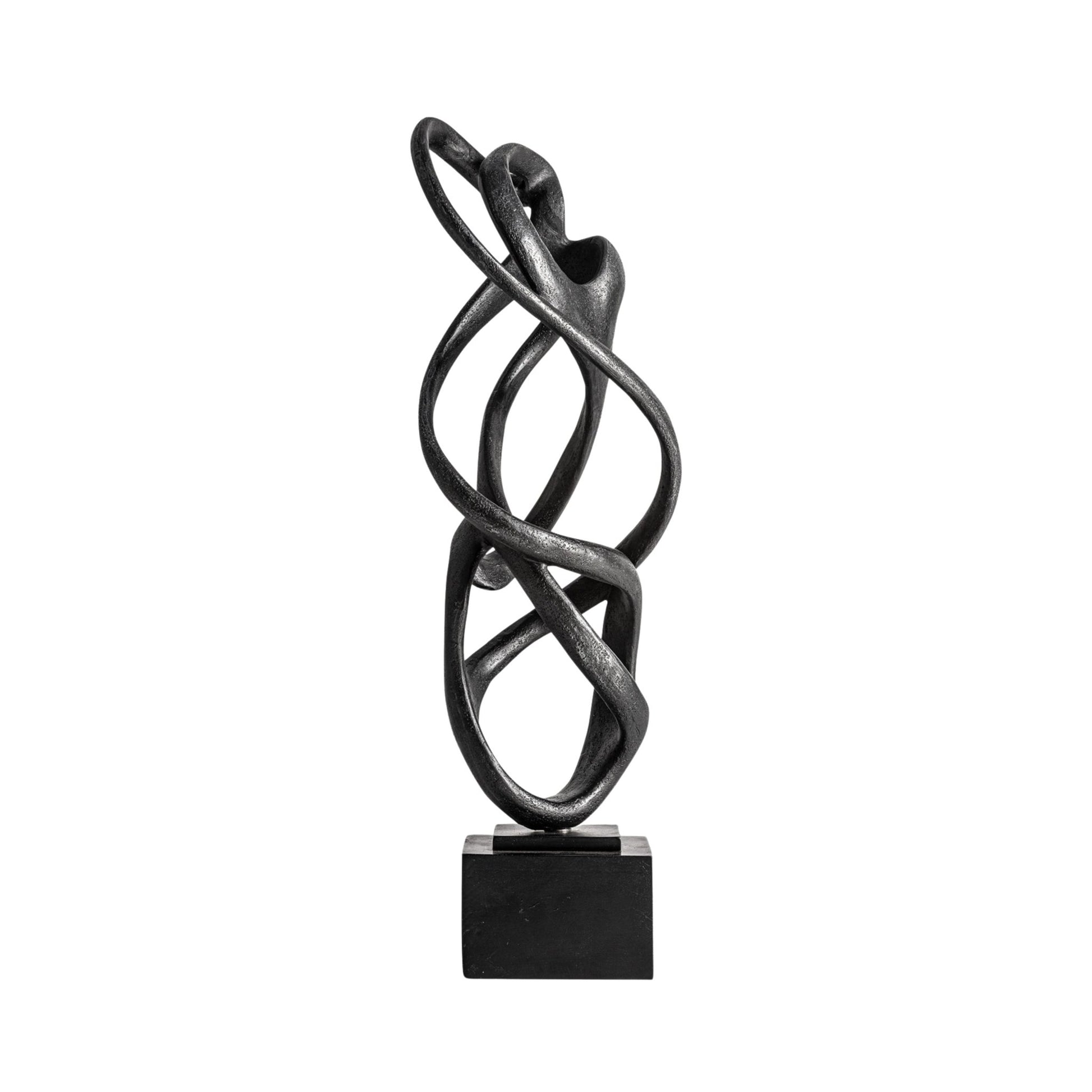 Noe Deco Figure - Contemporary Black Resin Decorative Sculpture - LUXONAS