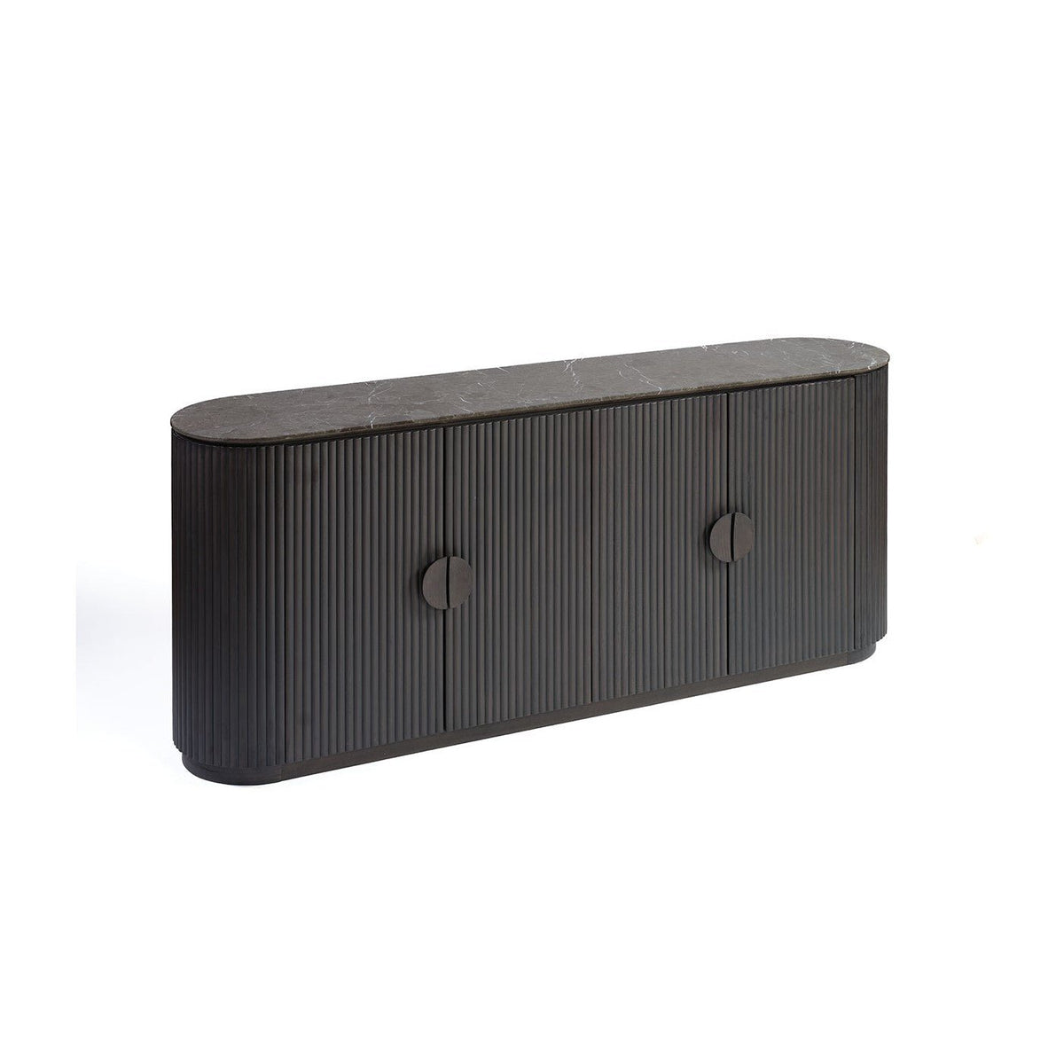 Noel Dark Ash & Grey Marble Sideboard